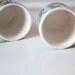Two Vintage Mugs - Stacking Retro Set of Mugs - Blue and Green Floral Stacking Cups - Mug Set