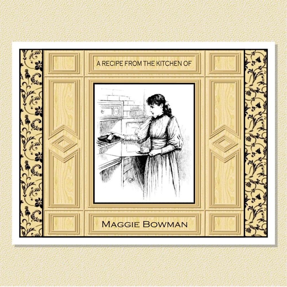 Victorian Charm - Recipe / Note Cards - Personalized (10 Folded)