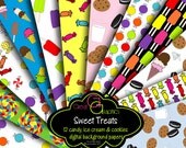 Ice Cream Party Paper, Cookies and Milk Party Paper, Candy Party Paper, Milk and Cookie Party Paper, Instant Download Il_170x135