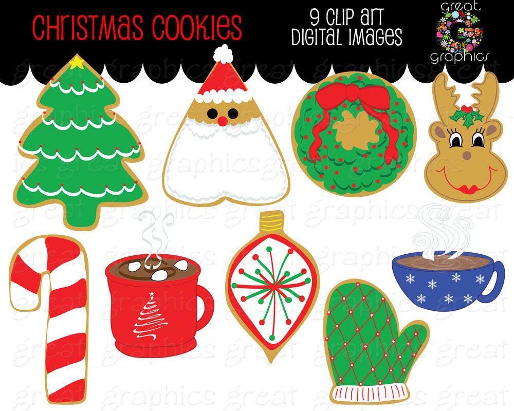 Christmas Clip Art Cookies clip art printable Christmas clip art digital clip art Christmas cookie clip art hot chocolate clip art Il_170x135