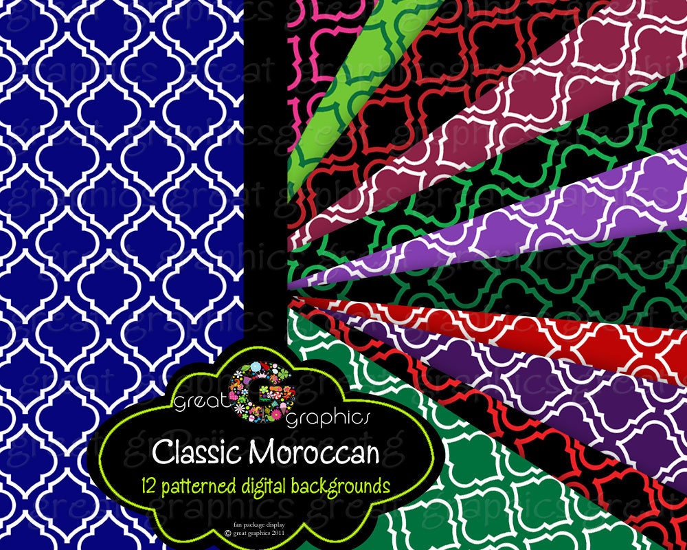 Digital Paper Moroccan Paper Printable Invitation Paper Party Paper Printable Background Paper - Instant Download Il_170x135
