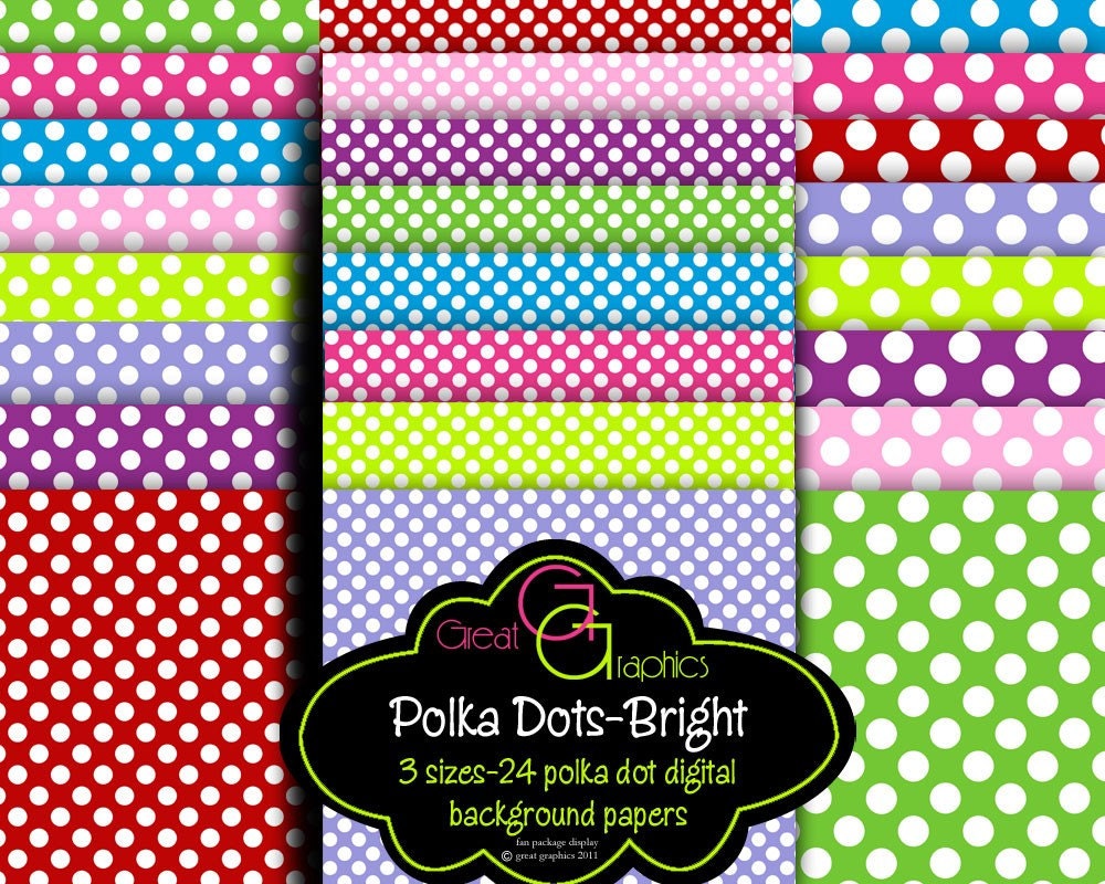 Polka Dot Paper Polka Dot Printables Digital Polka Dot Paper Pink and White Polka Dot Digital Paper Instant Download Il_570xn