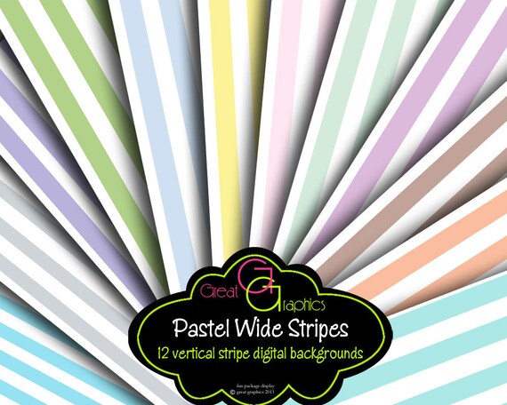 Stripe Paper Digital Striped Pastel Paper Background Paper Party Paper Baby Shower Paper Instant Download Il_570xn
