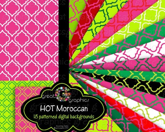 Digital Paper, Moroccan Paper, Moroccan Digital Paper, Moroccan Print, Party Paper, Background Paper, Instant Download Il_570xn