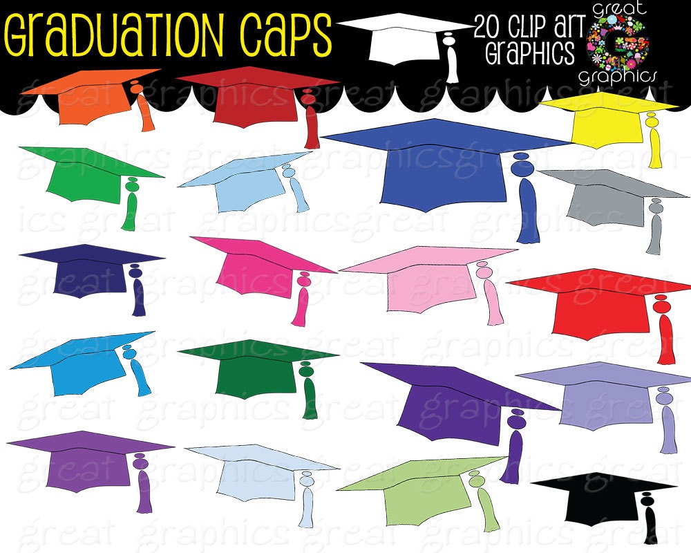 Graduation Clip Art Graduation Cap Clipart Digital Clip Art Printable Graduation Digital Clipart Instant Download Il_570xn