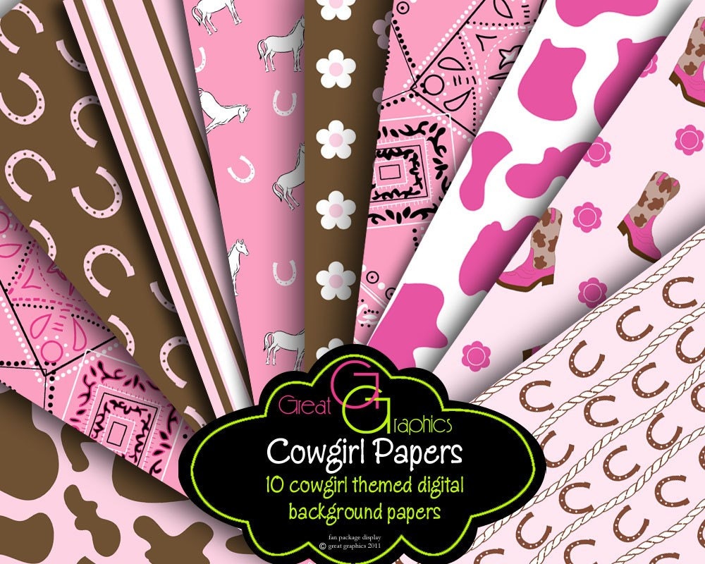 cowgirl scrapbook paper