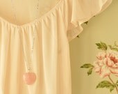 Venus Rose Quartz Heart Pendant Necklace