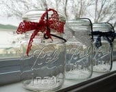Vintage Ball Ideal Mason Jars With Glass Lids (3)