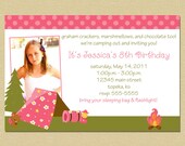Girly Camp Out - Birthday Invitation (Any Age & Customizable Text - Photo/Non-Photo) Il_170x135