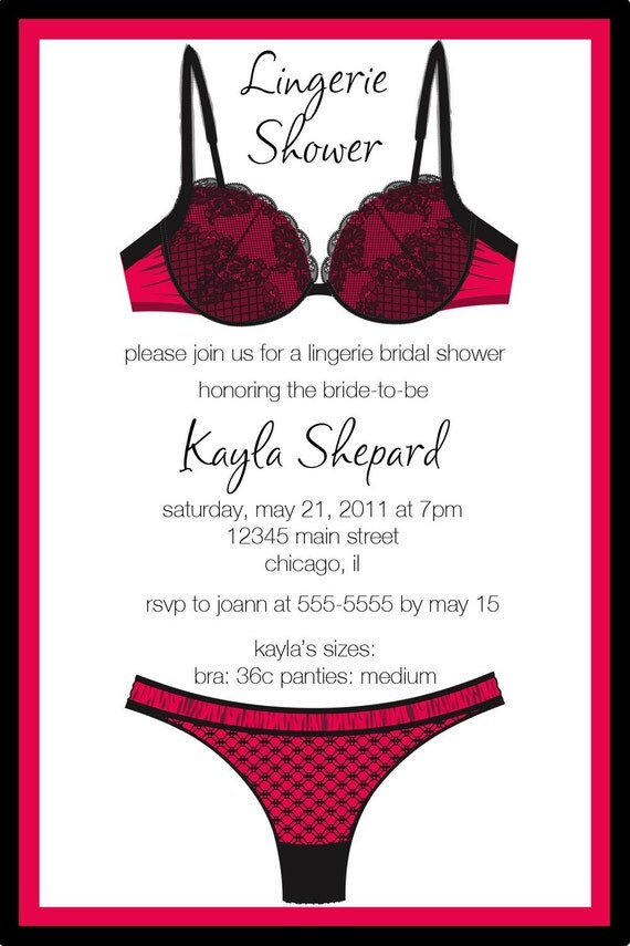 Lingerie Bridal Shower Invitation Il_570xn