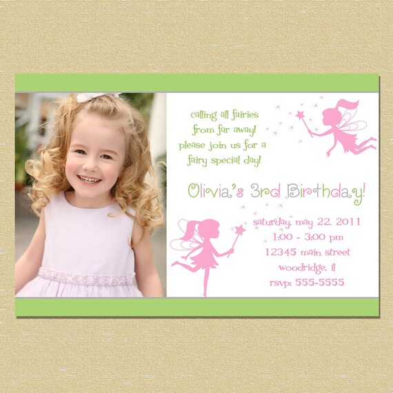 Magical Fairy Birthday Invitation Il_570xn
