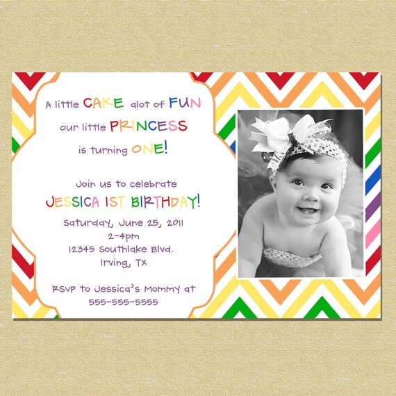 Rainbow Princess Birthday Invitation - (Any Age) Il_570xn