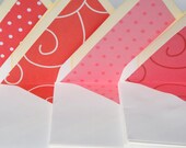 Lined Envelopes, 100% Recycled Content, Set of 14, Reds and Pinks