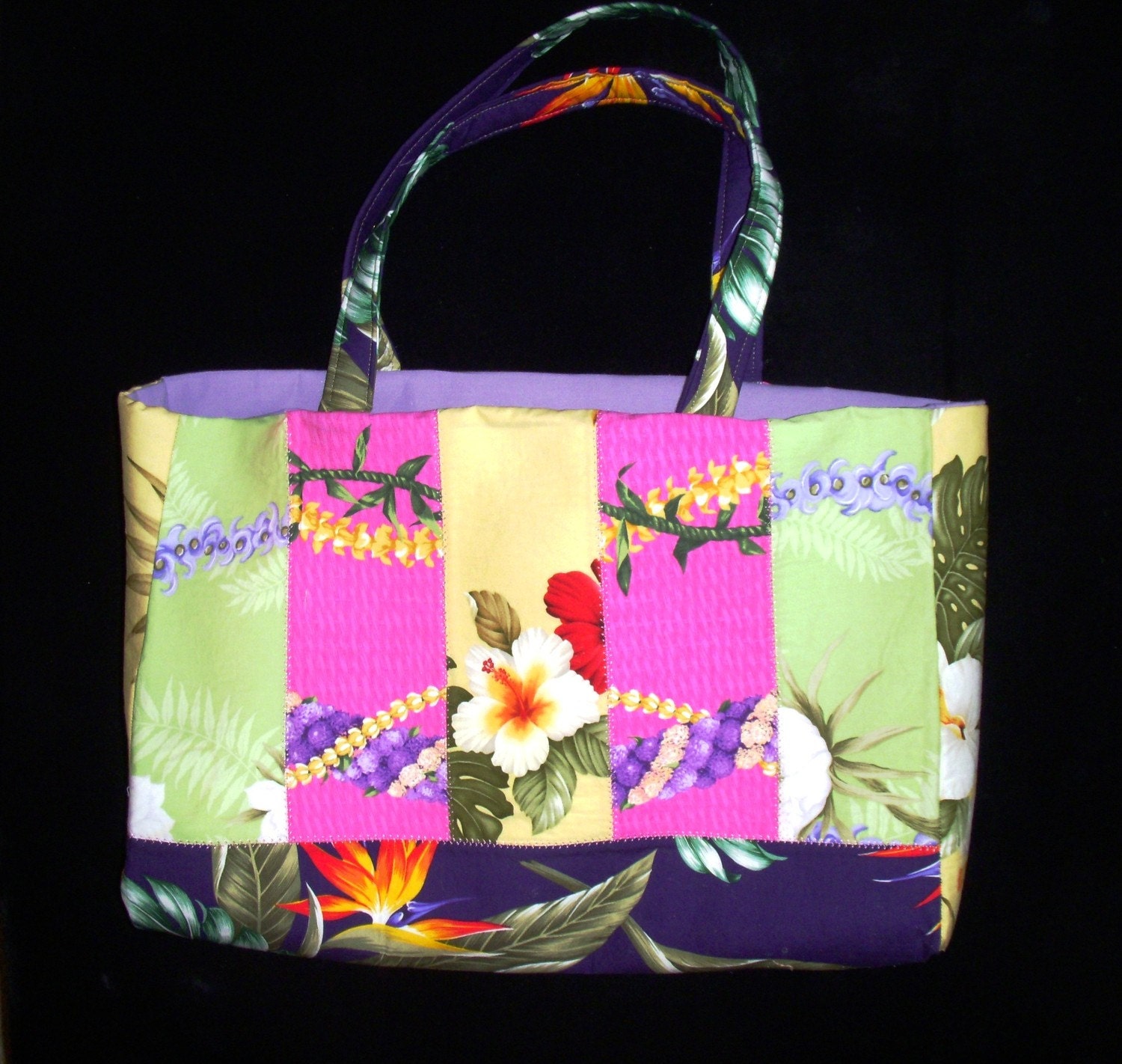 Quilted City Tote Bag Aloha Floral Hawaiian