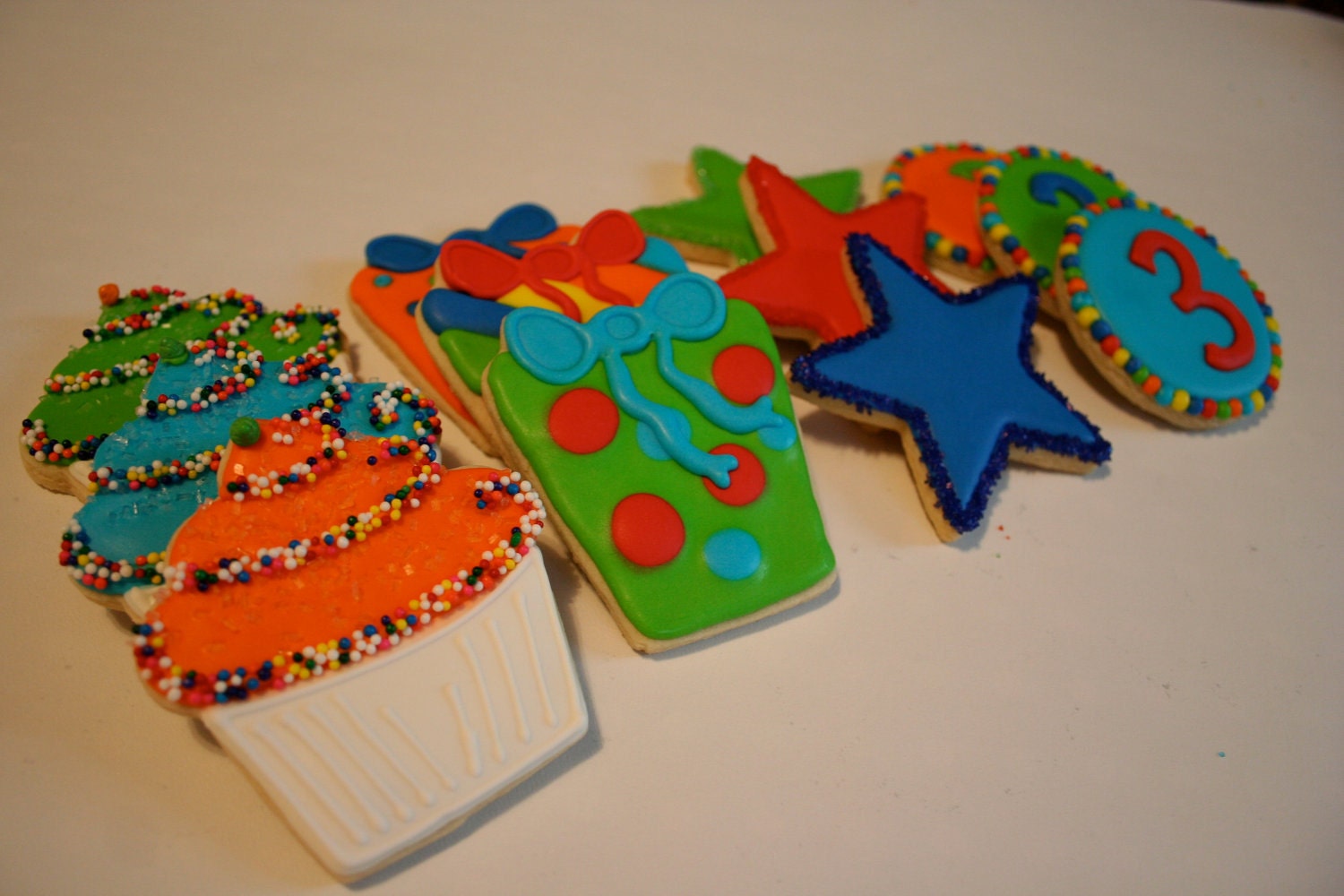 Birthday Party Sugar Cookies 1 Dozen