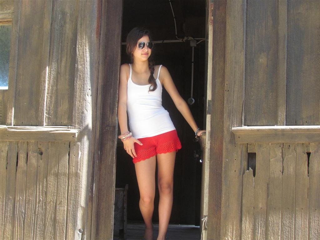 Red Hand Crocheted Shorts, Hand Knit Summer Shorts, Handmade Summer Clothing