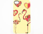 iPhone 5 Case, iPhone 4 case, iPhone 4s Cover , Hard Plastic iphone 5 Cover, cases -- Flamingo