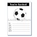 soccer  party invitation - blank -  Printable