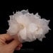 Pure Silk Wedding Headpiece with Swarovski Crystals, Ivory, White Wedding Reception Hair Flowers, Wedding Hairpiece Hair Accessories,