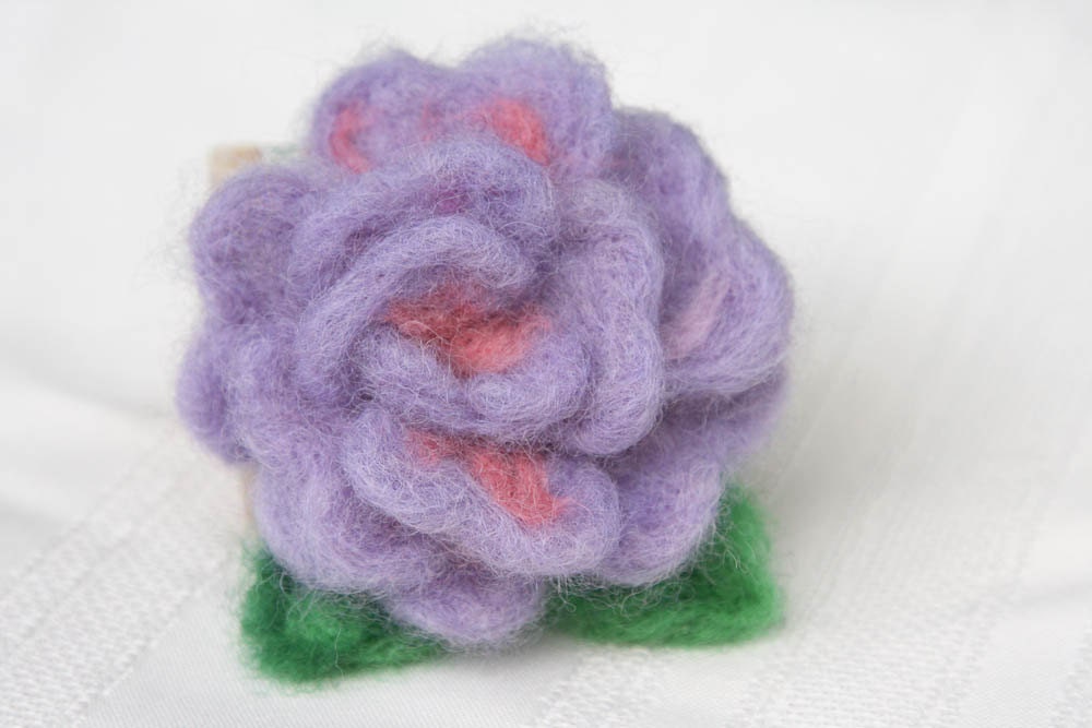 Purple/Pink Felted Rose