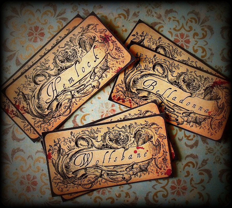 Poisonous Herbs - Sticker Labels