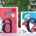 baby name blocks - Cat in The Hat  Blocks made with any name you choose- made using real vintage book pages