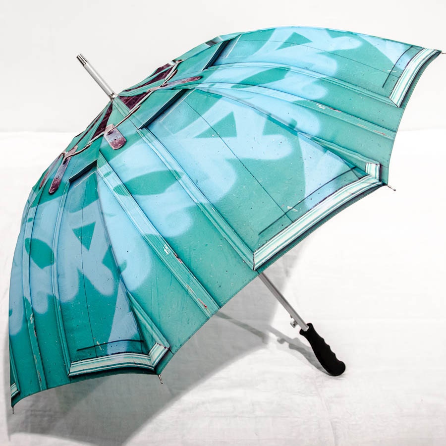 Photo Umbrella Blue Graffiti Tagging - Unique Practical Gift