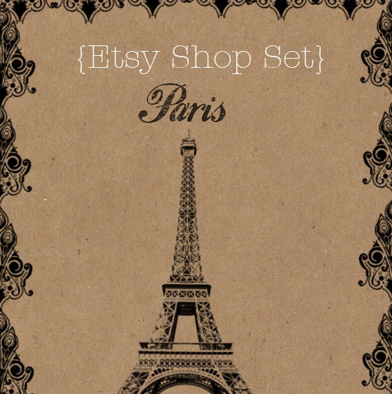 Paris - Premade Etsy Shop Set