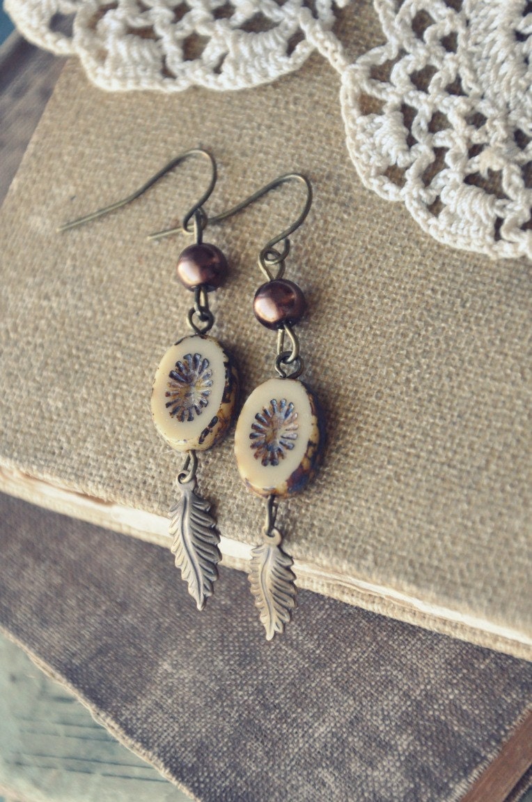 earthy autumn earrings.