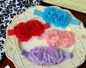 Baby Headband..Baby Girl Headbands..Newborn Headband..Flower headband..Pick your favorite 2 Shabby Chic Chiffon Headbands..Photo prop