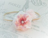 Baby Headband..Baby Girl Headbands..Pink n Cream Flower Headband..Newborn Headband..Baby Flower Headband..Newborn.Baby.Toddler.Adult.