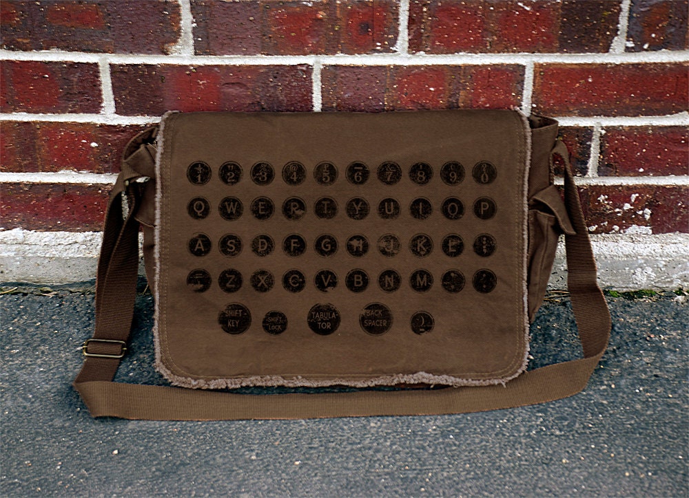 Vintage Typewriter Keys - Over The Shoulder Messenger Bag