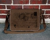 Carte Postal - Unisex Brown Canvas Messenger Bag