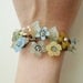 Vintage Lucite Bracelet,Vintage Lucite Flowers in Muted Colors,Pastel, Lightweight, Bridal Bracelet,Repurposed, Floral