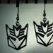 Transformer Inspired Autobot and / or Decepticon Acrylic Earrings