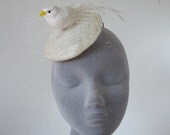 Ivory Bird Fascinator-Large