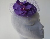Purple Flower (Orchid) Fascinator -Large