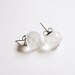 Frosty Ice Glass Earrings Studs