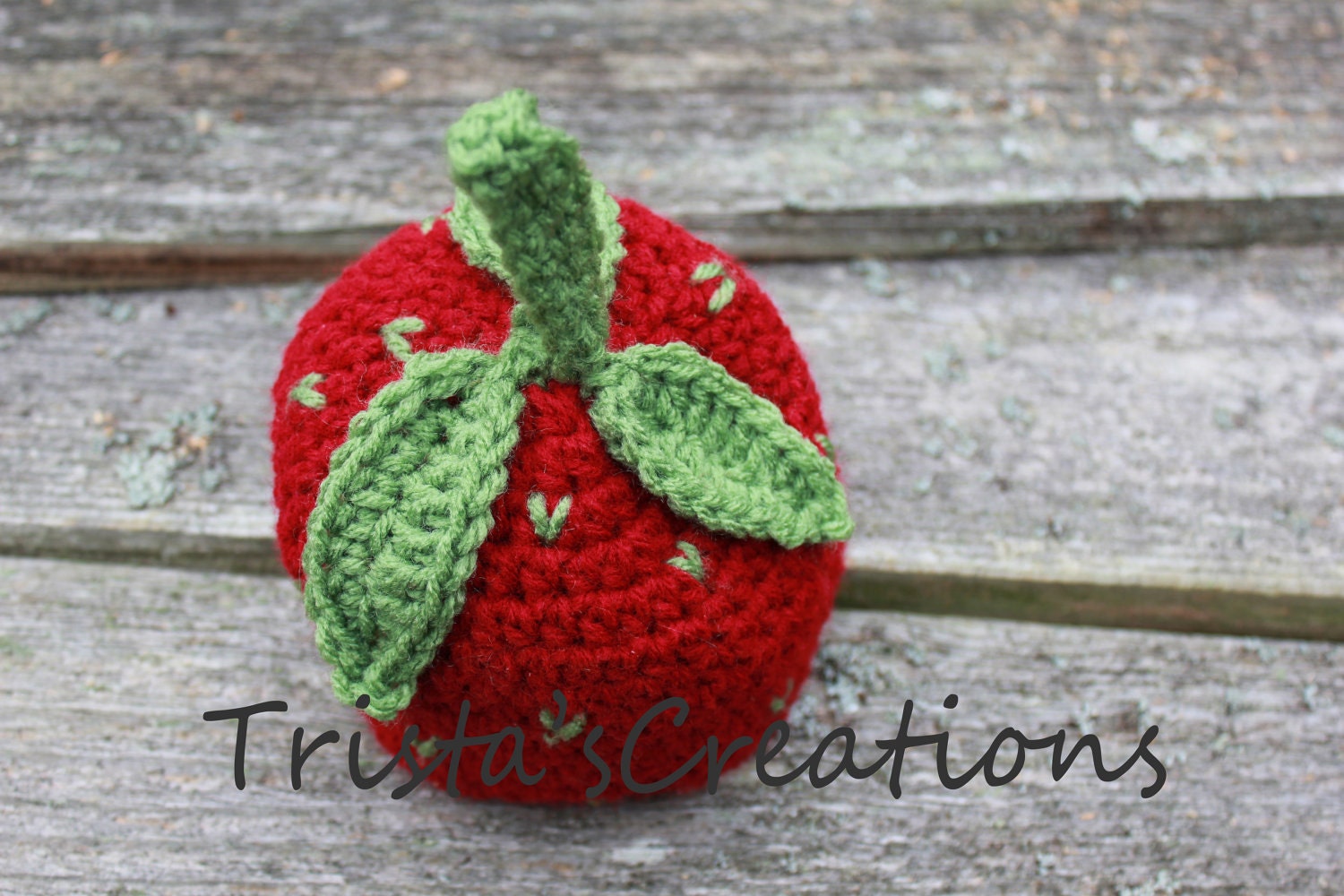 Strawberry baby beanie hat, perefect for newborns, babies and toddlers