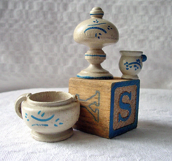 Vintage Handpainted Wooden Miniatures
