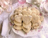 As seen on REAL SIMPLE - Cranberry Walnut Shortbread Heart Cookies 2 Dozen Cookies