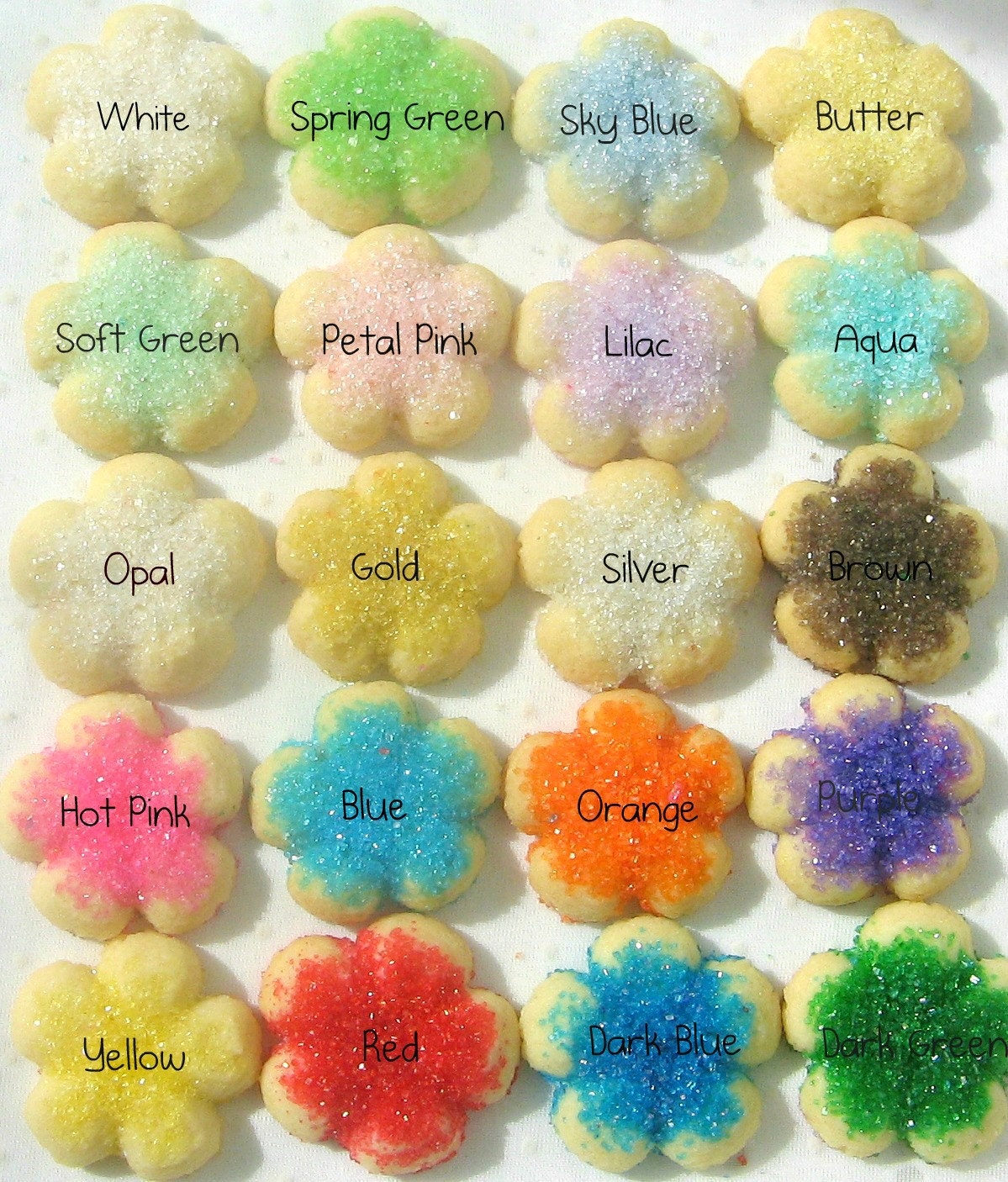 Spring Celebrations Classic Shortbread Cookies - 3 Dozen MINI Hearts - You Choose Sanding Sugar Colors