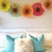 Neon Gold Punch 5 Fancy Frill Fans Tissue Garland