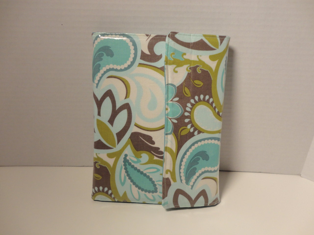 iPad 3 case, Teal and Gray Riley Blake IPad Case, iPad 2 Stand Cover, iPad Cover, Free First Class Shipping Domestically