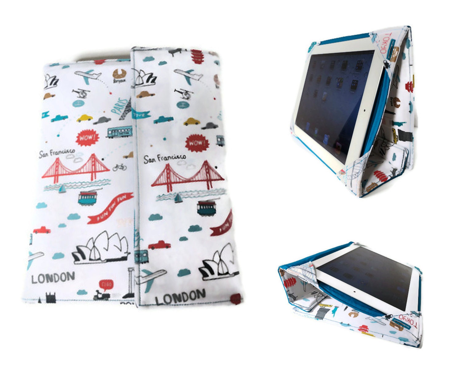 iPad case, iPad 3 Cover, Travel the World iPad 2 case, iPad 2 Stand Case, iPad 2 Cover, iPad Cover, Free Domestic First Class Shipping