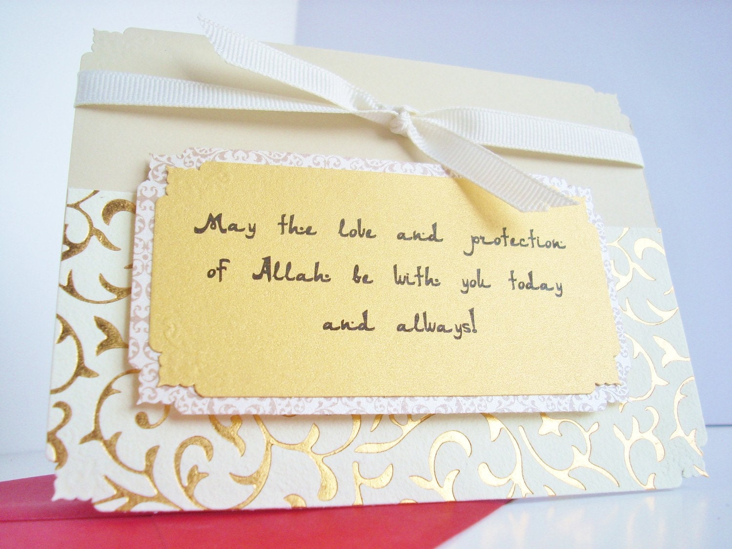 Love and Protection Islam Elegant Ivory and Gold All-Occasion, Wedding, Ramadan, Eid