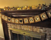 Love is Sweet Wedding Banner Garland Word Dessert Buffet Table Sign Reception Bride Groom Photo Prop