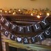 Wedding Banner Happily Ever After Sign Garland Black and Silver Reception Bridal Shower