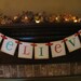 Christmas Banner Believe in Red and Green with Antique Edges  Photo Prop Sign Garland Decoration