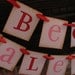 Valentine Banner  Be My Valentine Party Decoration Red and Pink Sign Great Photo Prop Handmade Valentine
